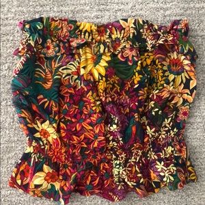 Flowery Anthropologie tube top